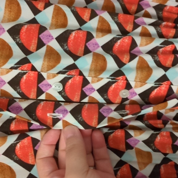 Iman 60's Boho Retro Pattern Stretchy Jumpsuit Waist Tie Waist Size Large - Picture 6 of 11